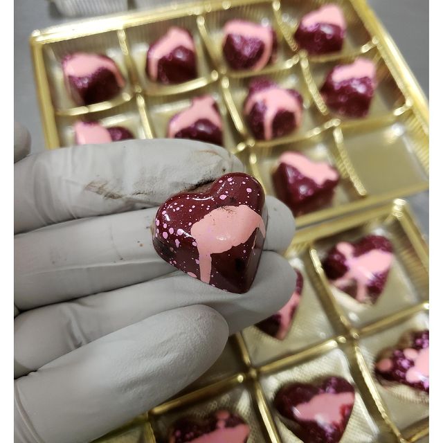 Chocolate gift packaging with logo.