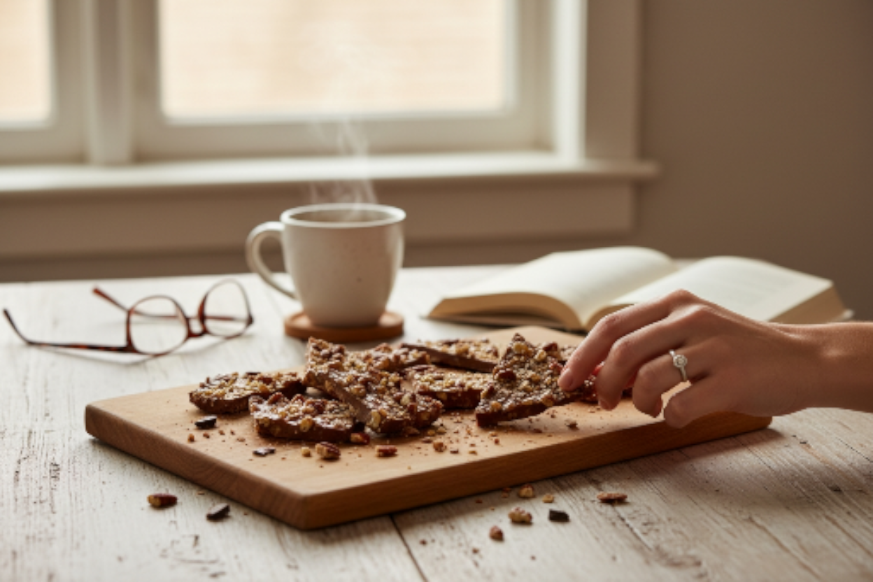 Dark Chocolate Almond Toffee Bark