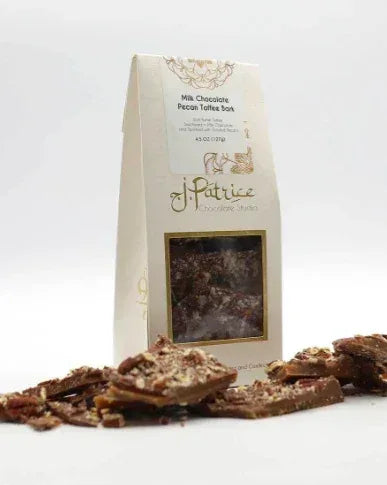 Milk Chocolate Pecan Toffee Bark - J. Patrice Chocolate Studio
