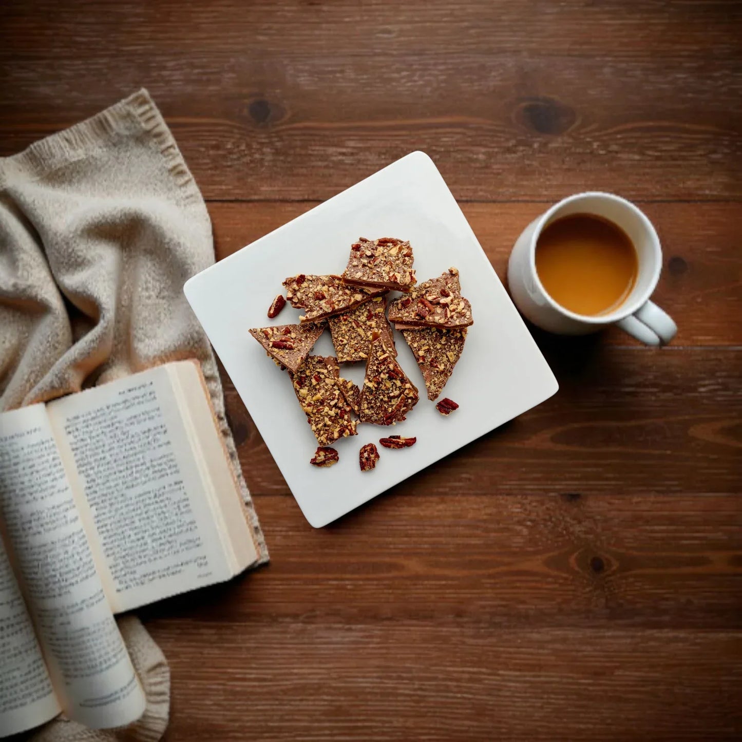 Milk Chocolate Pecan Toffee Bark - J. Patrice Chocolate Studio