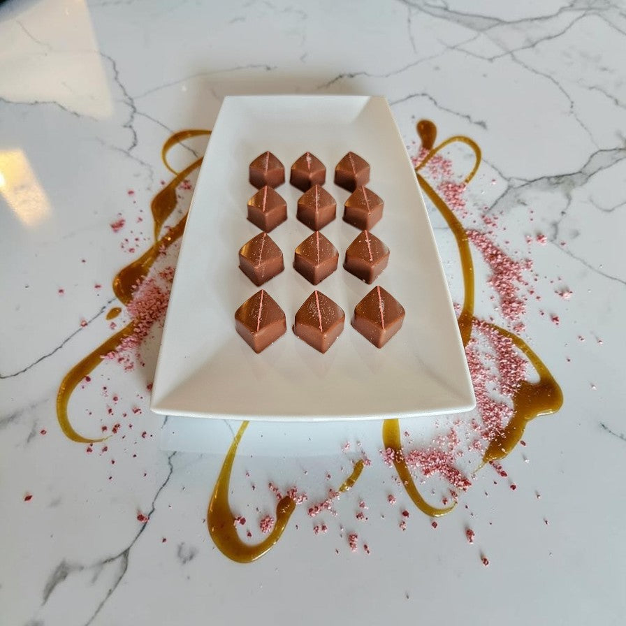 Pink Himalayan Salt Caramel Milk -Bulk BonBons 12 piece Tray