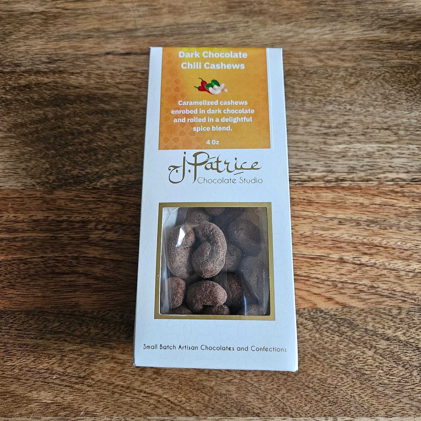 Spicy Dark Chocolate Cashews