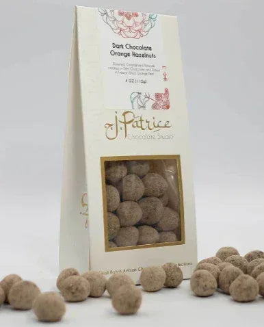 Dark Chocolate Orange Hazelnuts - J. Patrice Chocolate Studio