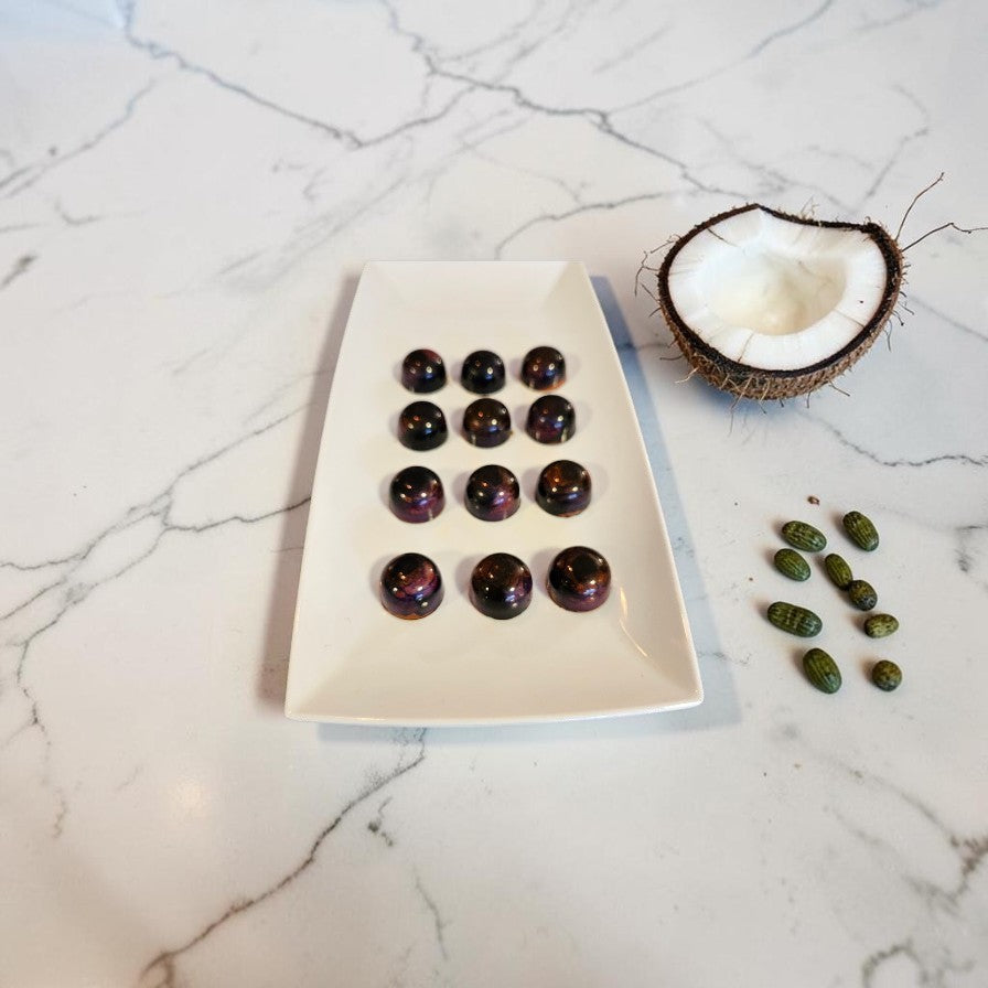 Coconut Cardamom Caramel - Bulk BonBons 12 piece Tray