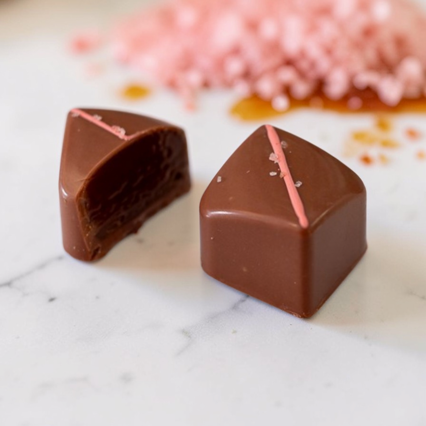 Pink Himalayan Sea Salt Caramel - Milk Chocolate