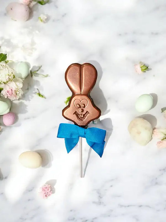 Milk chocolate Easter bunny with full face design