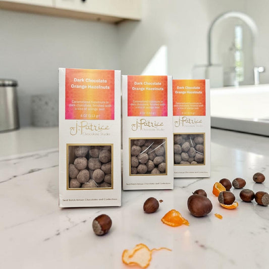Hand Crafted Dark Chocolate Orange Hazelnuts