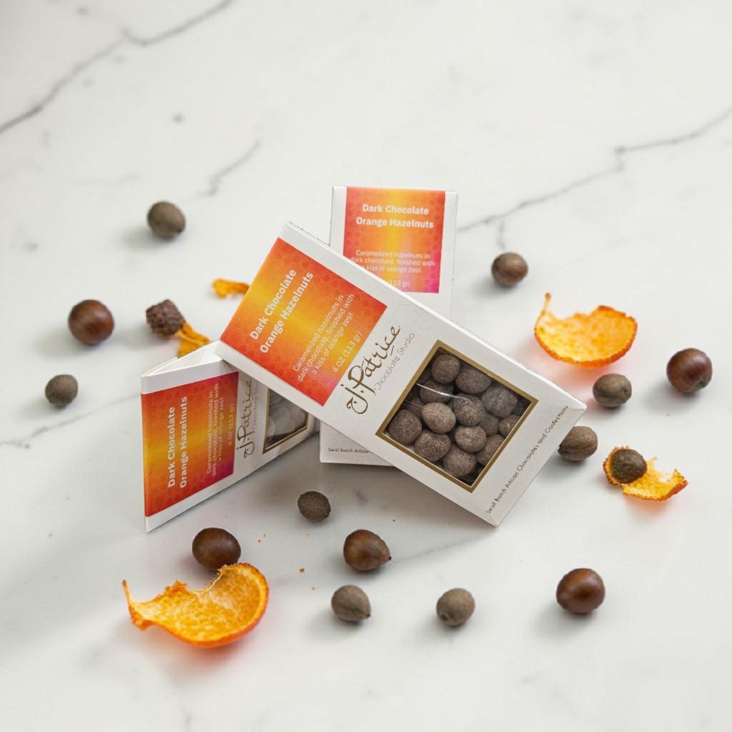 Hand Crafted Dark Chocolate Orange Hazelnuts