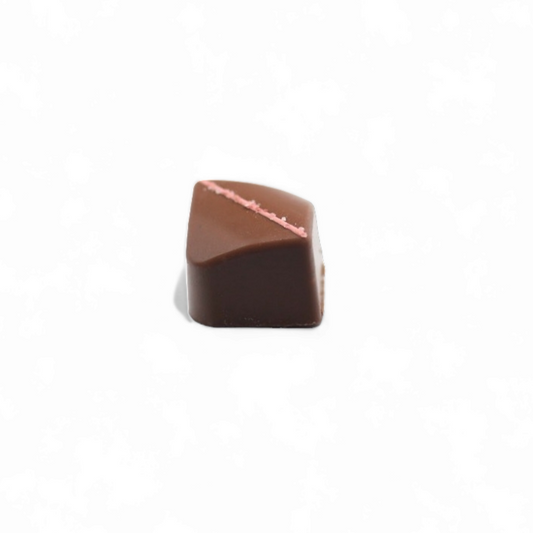 Pink Himalayan Sea Salt Caramel featuring rich, buttery caramel with a perfect hint of flaky sea salt for a delightful contrast.