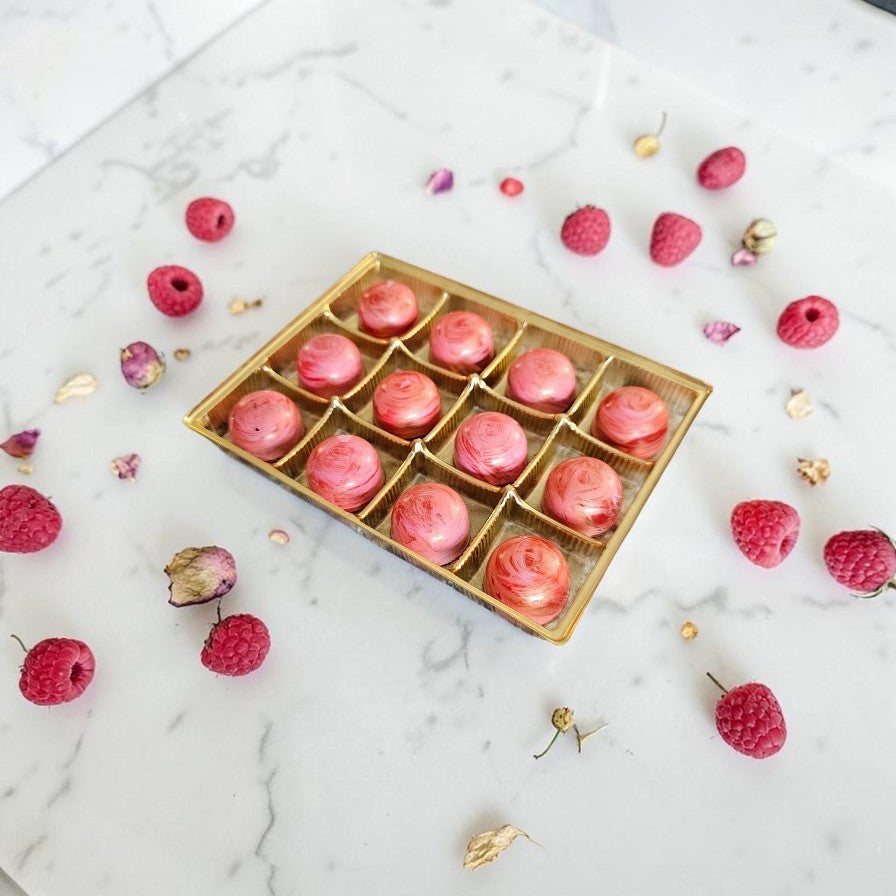 Raspberry Rose - Bulk BonBons 12 piece Tray