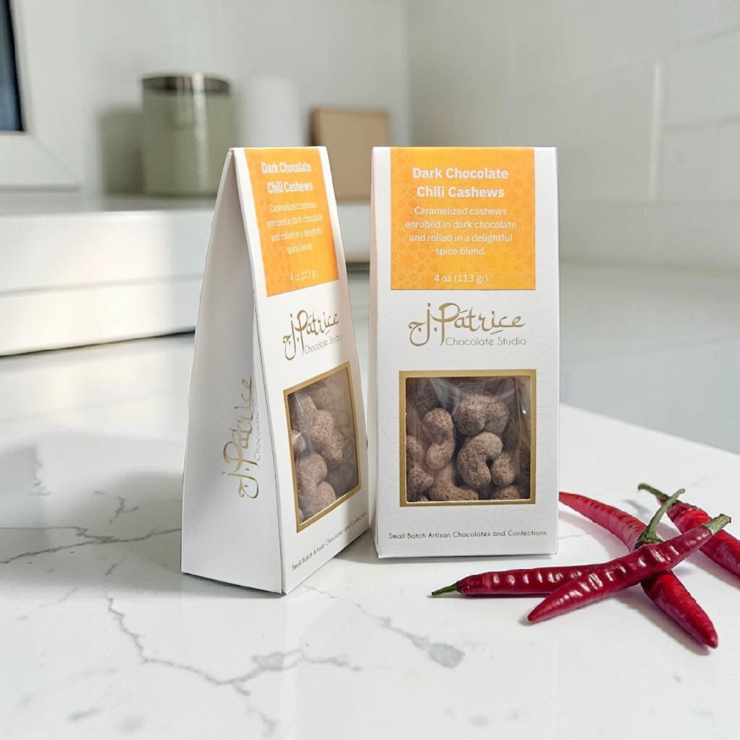 Spicy Dark Chocolate Cashews