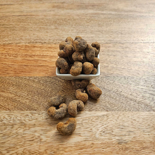 Spicy Dark Chocolate Cashews