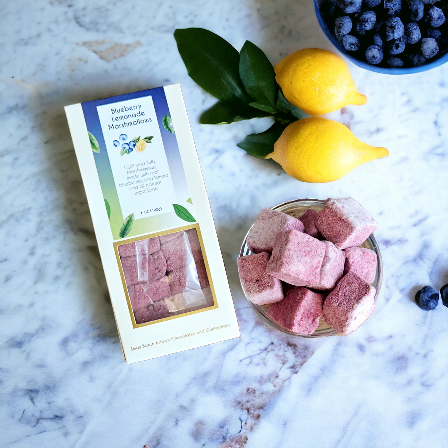 Blueberry Lemonade Artisan Marshmallows