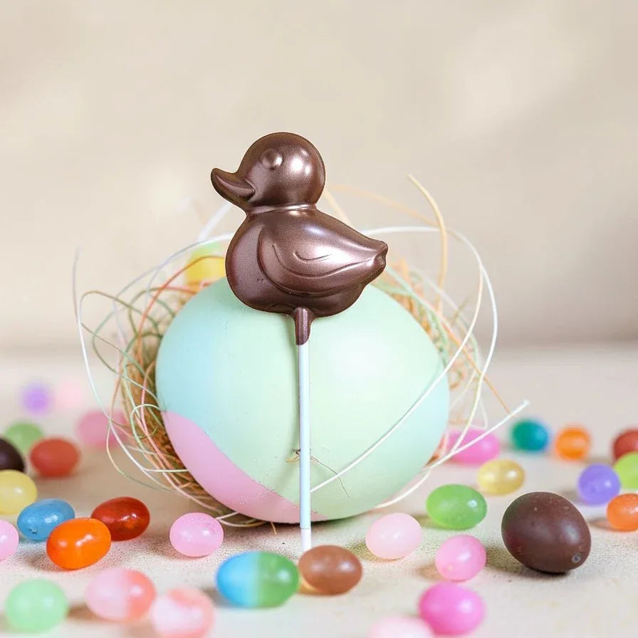 Bronze Duck Chocolate Lollipop - J. Patrice Chocolate Studio