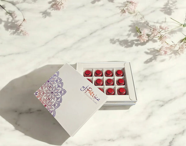 12-Piece Cherry Eclipse Chocolate Box | J. Patrice Chocolate Studio