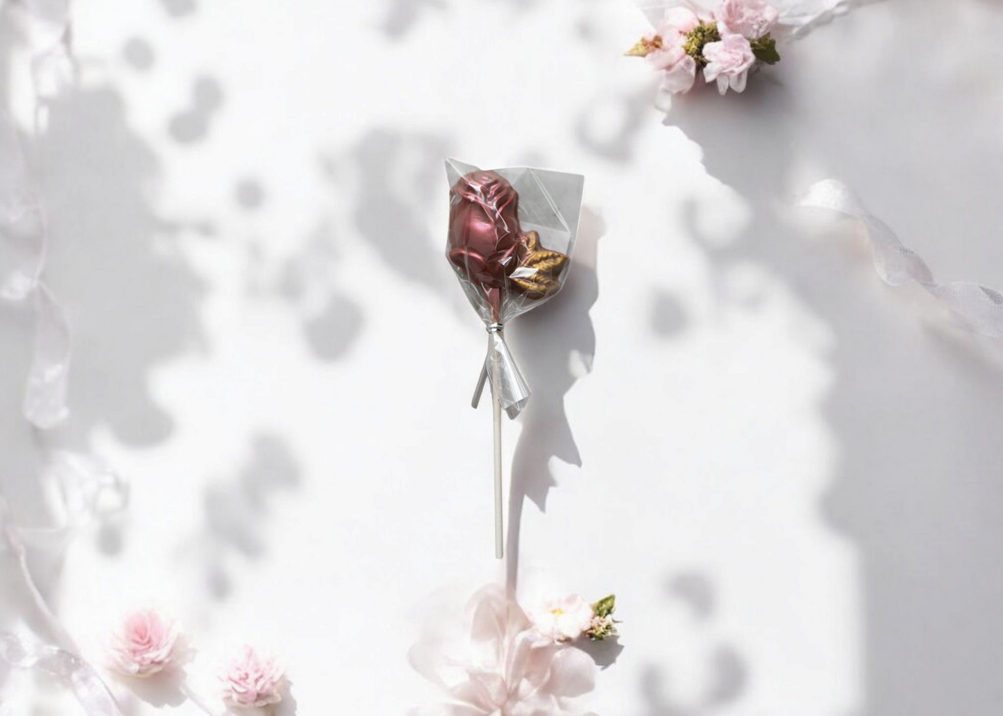 Rose Chocolate Lollipops